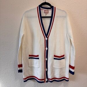 Show Me Your Mumu Lambert Cardigan Red White Blue USA Stripe Women’s Large